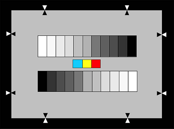 NHK 11阶灰阶(γ＝0.45)附带3彩色测试卡